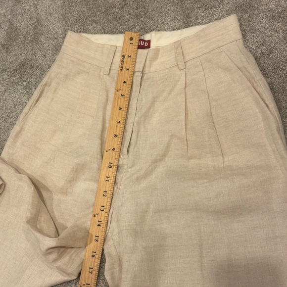 Staud Luisa Linen Wide-Leg Trousers in Natural Neutral Beige Size 4 NWOT - Picture 13 of 16
